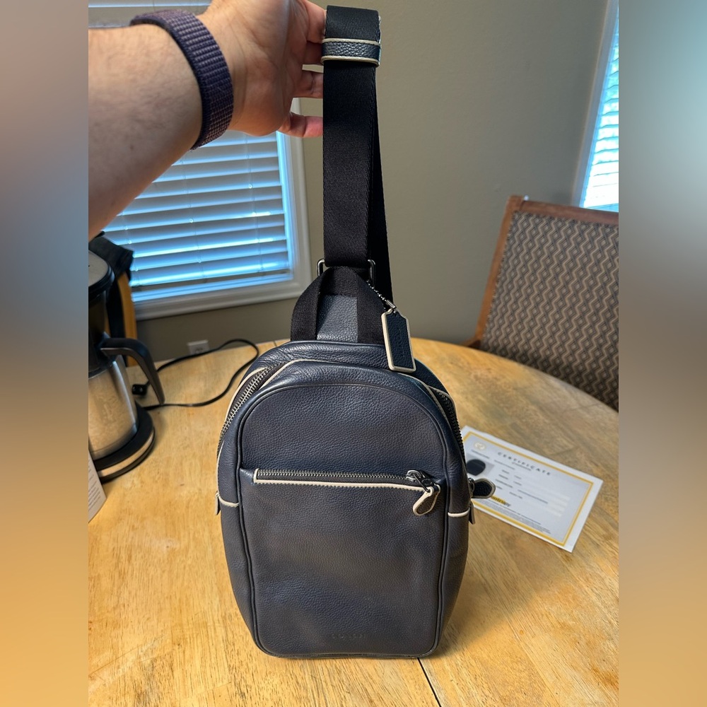 COACH Metropolitan Soft Pack Sling Bag - Blue Leather  -  B2061-786   COA